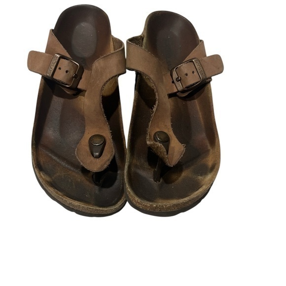 Grunland Sandal Flip-Flop Nubuck Taupe Rubber Sole size 36 - Picture 1 of 4